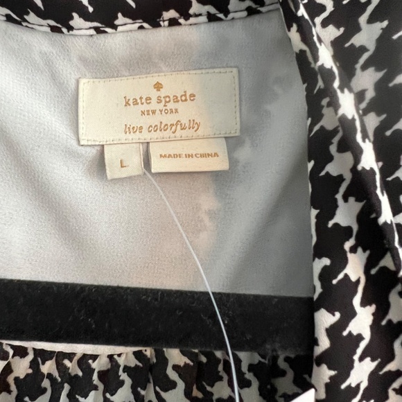 Kate Spade Houndstooth Long Sleeve top - Picture 4 of 7